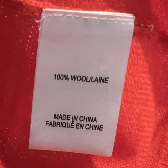 MILLY New York Orange Brown Trim Knit Wool Button Down Cardigan Sweater Small - Picture 5 of 9